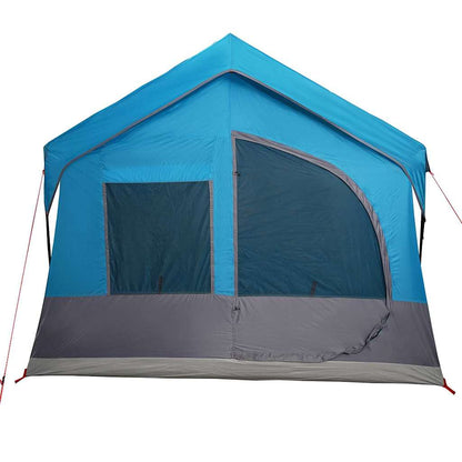 vidaXL Family Tent Blue and Grey 620 x 322 x 240 cm Polyester - Green