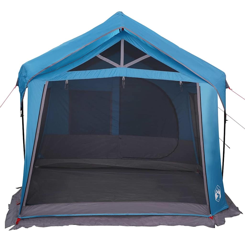 vidaXL Family Tent Blue and Grey 620 x 322 x 240 cm Polyester - Green