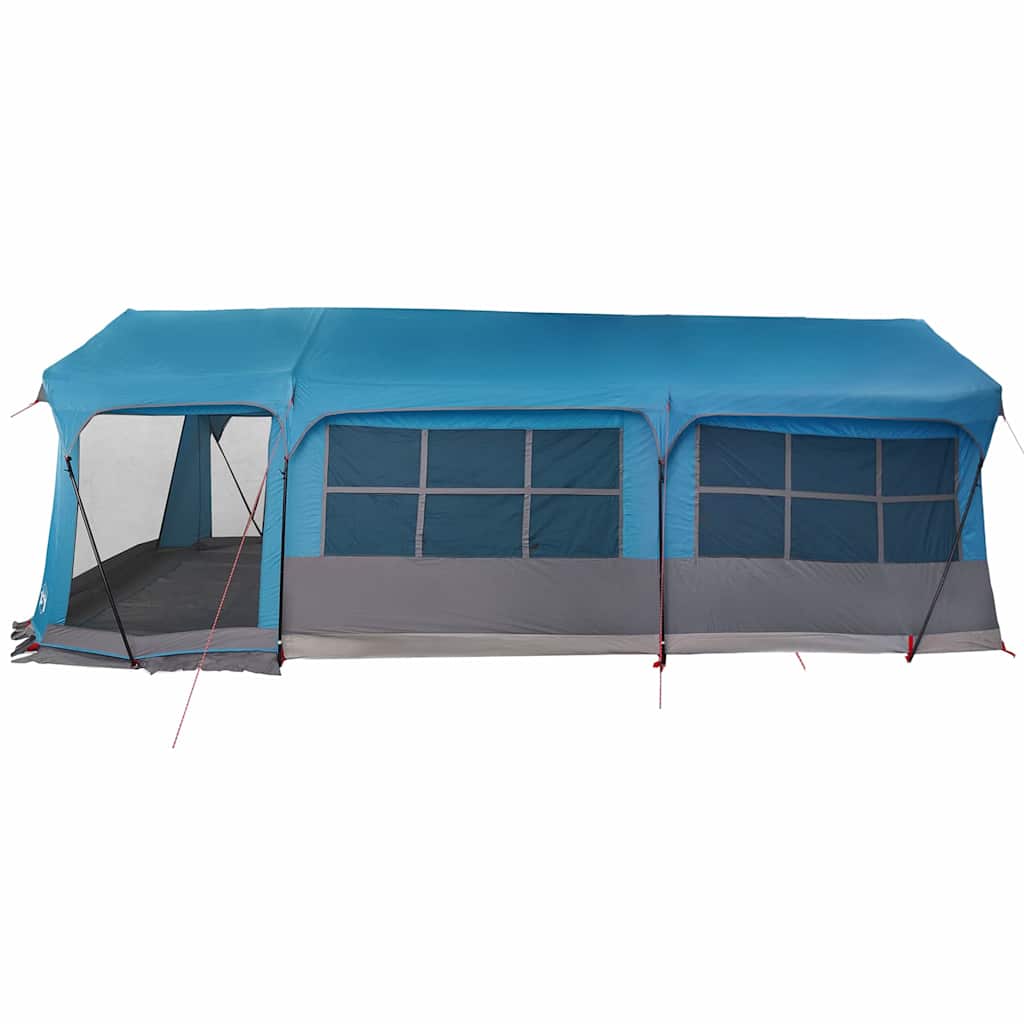 vidaXL Family Tent Blue and Grey 620 x 322 x 240 cm Polyester - Green