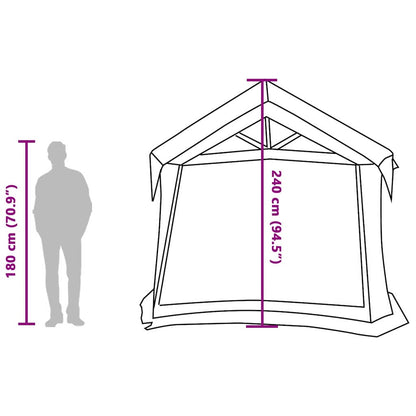 vidaXL Family Tent Blue and Grey 620 x 322 x 240 cm Polyester - Green