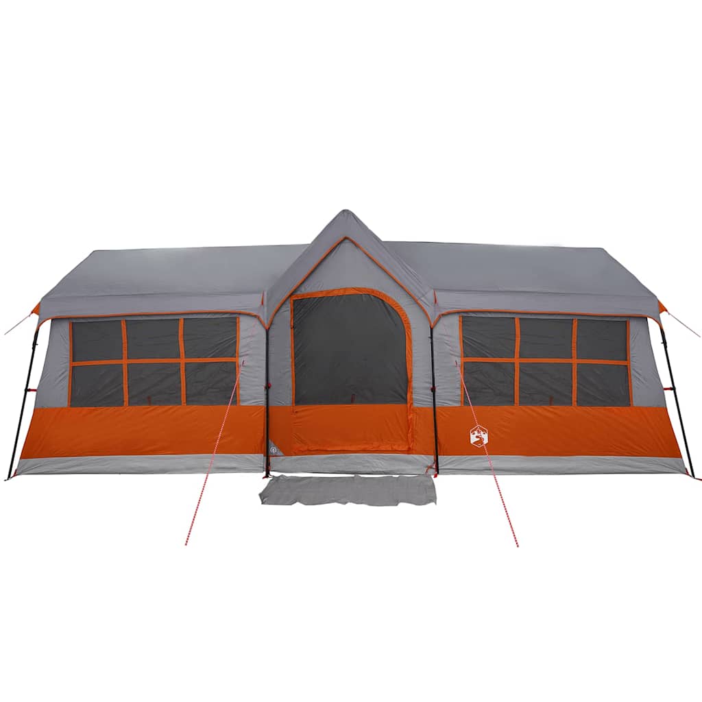 vidaXL Family Tent with Roof Grey and Orange 622 x 295 x 238 cm