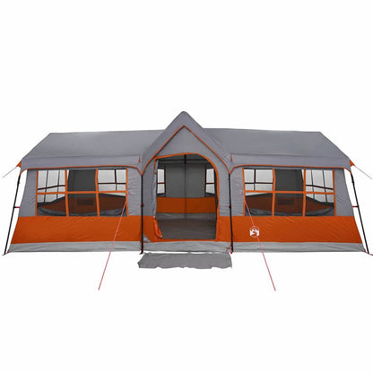 vidaXL Family Tent with Roof Grey and Orange 622 x 295 x 238 cm