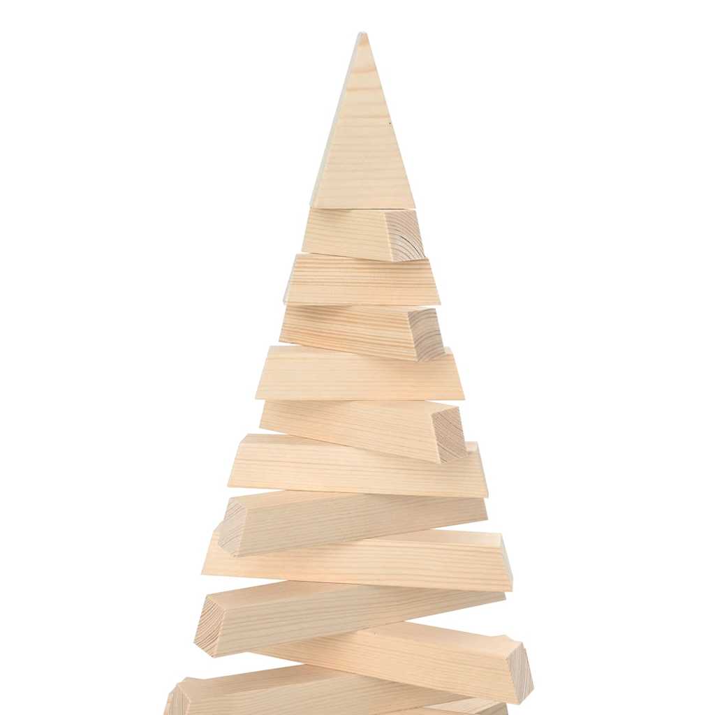 vidaXL Wooden Christmas Tree Solid Pine Wood Natural with Unfinished - Brown - 150 cm
