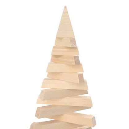 vidaXL Wooden Christmas Tree Solid Pine Wood Natural with Unfinished - Brown - 150 cm