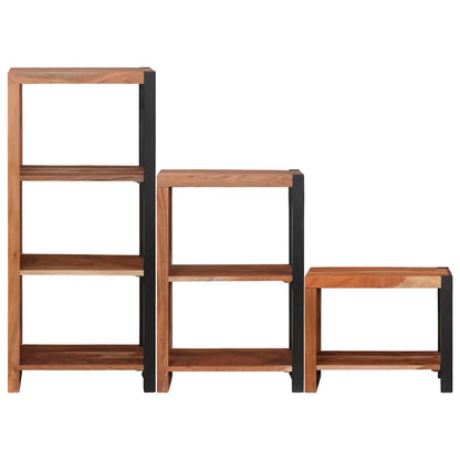 vidaXL Bookshelf 6-Tier 3 pcs 50 x 30 x 110 cm Solid Acacia Wood Brown