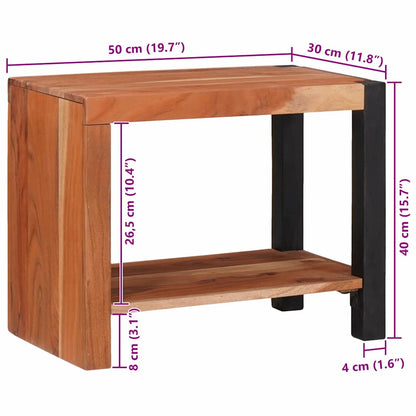 vidaXL Bookshelf Brown 50 x 30 x 40 cm Solid Acacia Wood