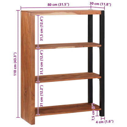 vidaXL Bookshelf Brown 80 x 30 x 110 cm Solid Acacia Wood