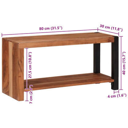 vidaXL Bookshelf Brown 80 x 30 x 40 cm Solid Acacia Wood
