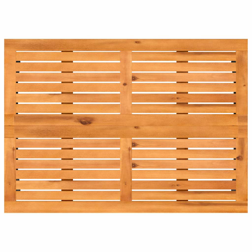vidaXL Garden Table with Acacia Wood Top Black 105x75x72 cm Poly Rattan
