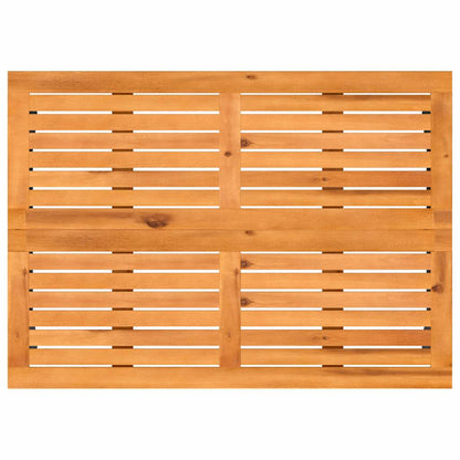 vidaXL Garden Table with Acacia Wood Top Black 105x75x72 cm Poly Rattan