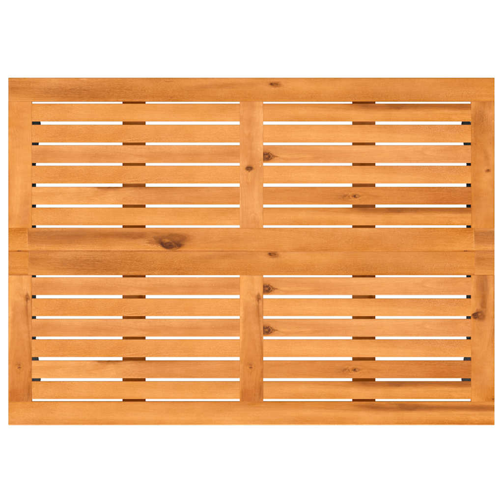 vidaXL Garden Table with Acacia Wood Top Beige 105x75x72 cm Poly Rattan