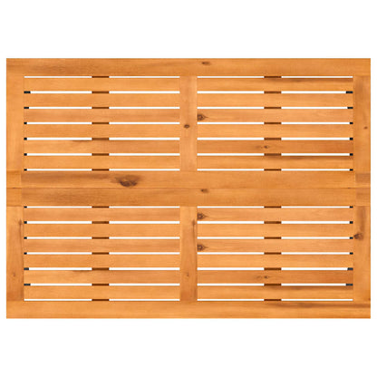vidaXL Garden Table with Acacia Wood Top Beige 105x75x72 cm Poly Rattan