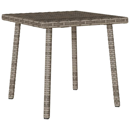 vidaXL Garden Coffee Table Rectangular Grey 40x40x37 cm Poly Rattan