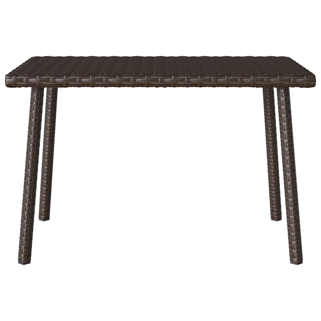 vidaXL Garden Coffee Table Rectangular Brown 60x40x37 cm Poly Rattan