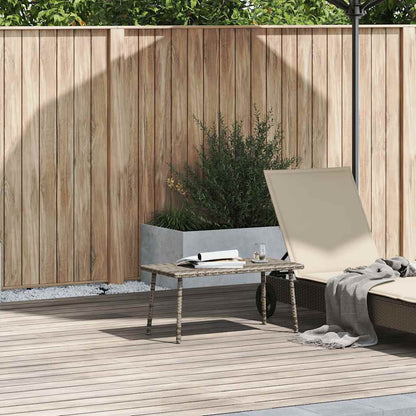 vidaXL Garden Coffee Table Rectangular Grey 80x40x37 cm Poly Rattan