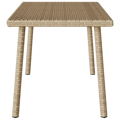 vidaXL Garden Coffee Table Rectangular Beige 80x40x37 cm Poly Rattan