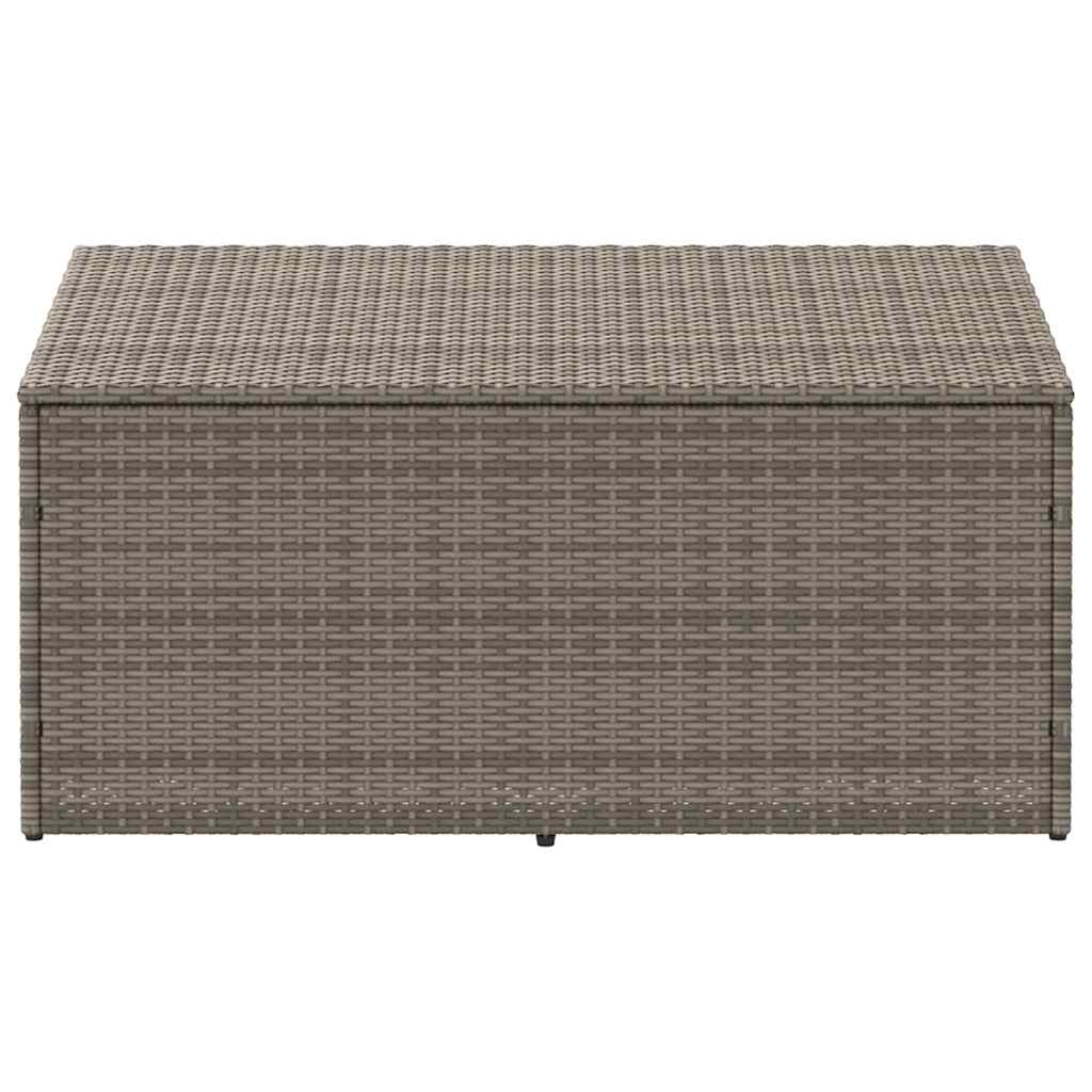 vidaXL Garden Storage Box Grey 110x50x58 cm Poly Rattan