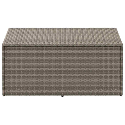 vidaXL Garden Storage Box Grey 110x50x58 cm Poly Rattan