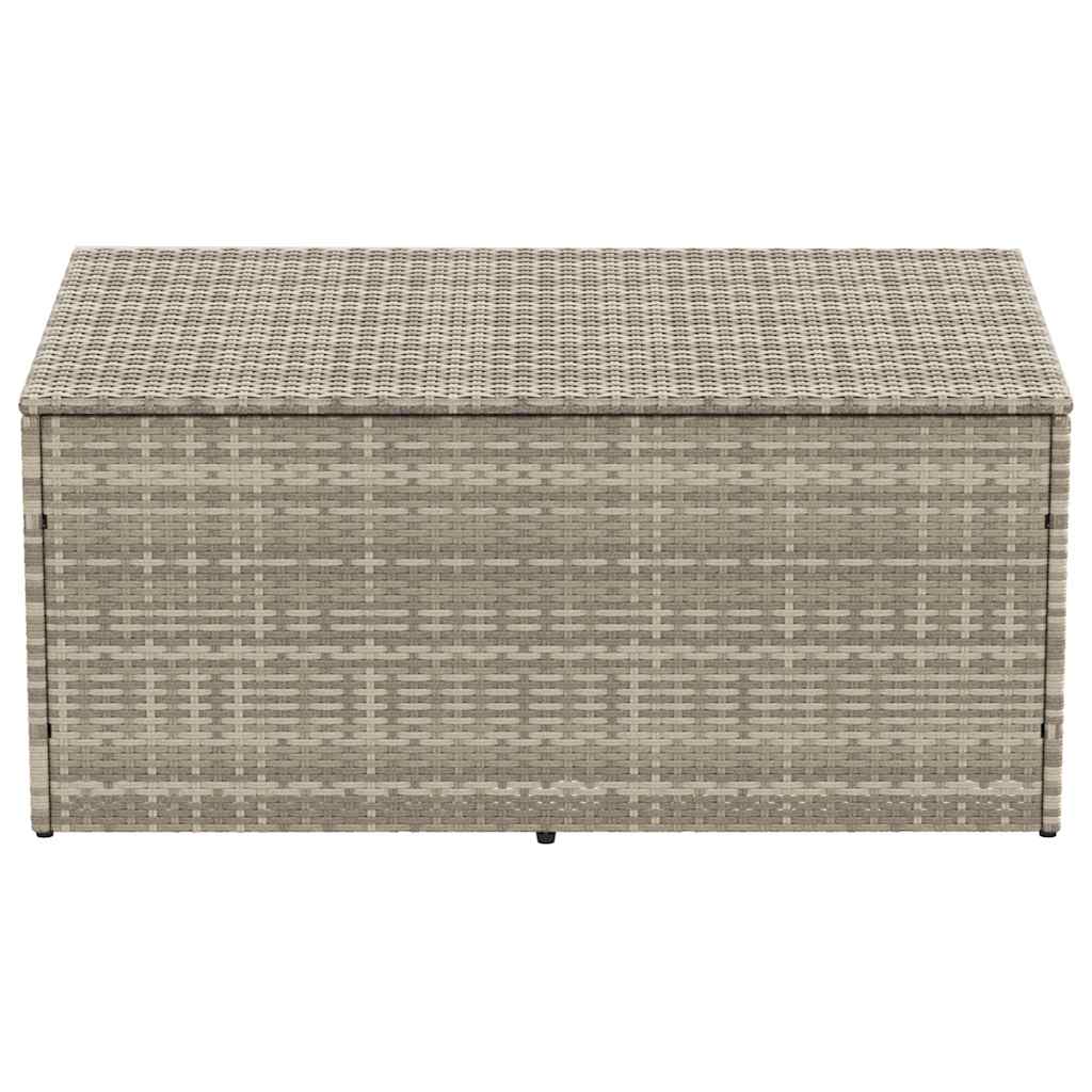 vidaXL Garden Storage Box Light Grey 110x50x58 cm Poly Rattan