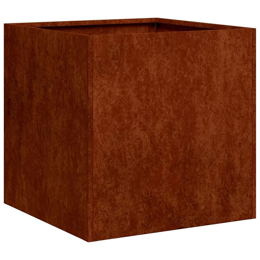 vidaXL Planter Rusty 40x40x40 cm Weathering Steel - Brown