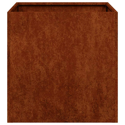 vidaXL Planter Rusty 40x40x40 cm Weathering Steel - Brown