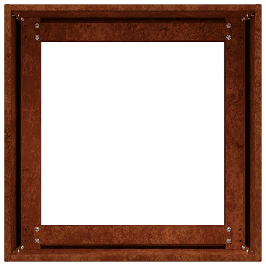 vidaXL Planter Rusty 40x40x40 cm Weathering Steel - Brown