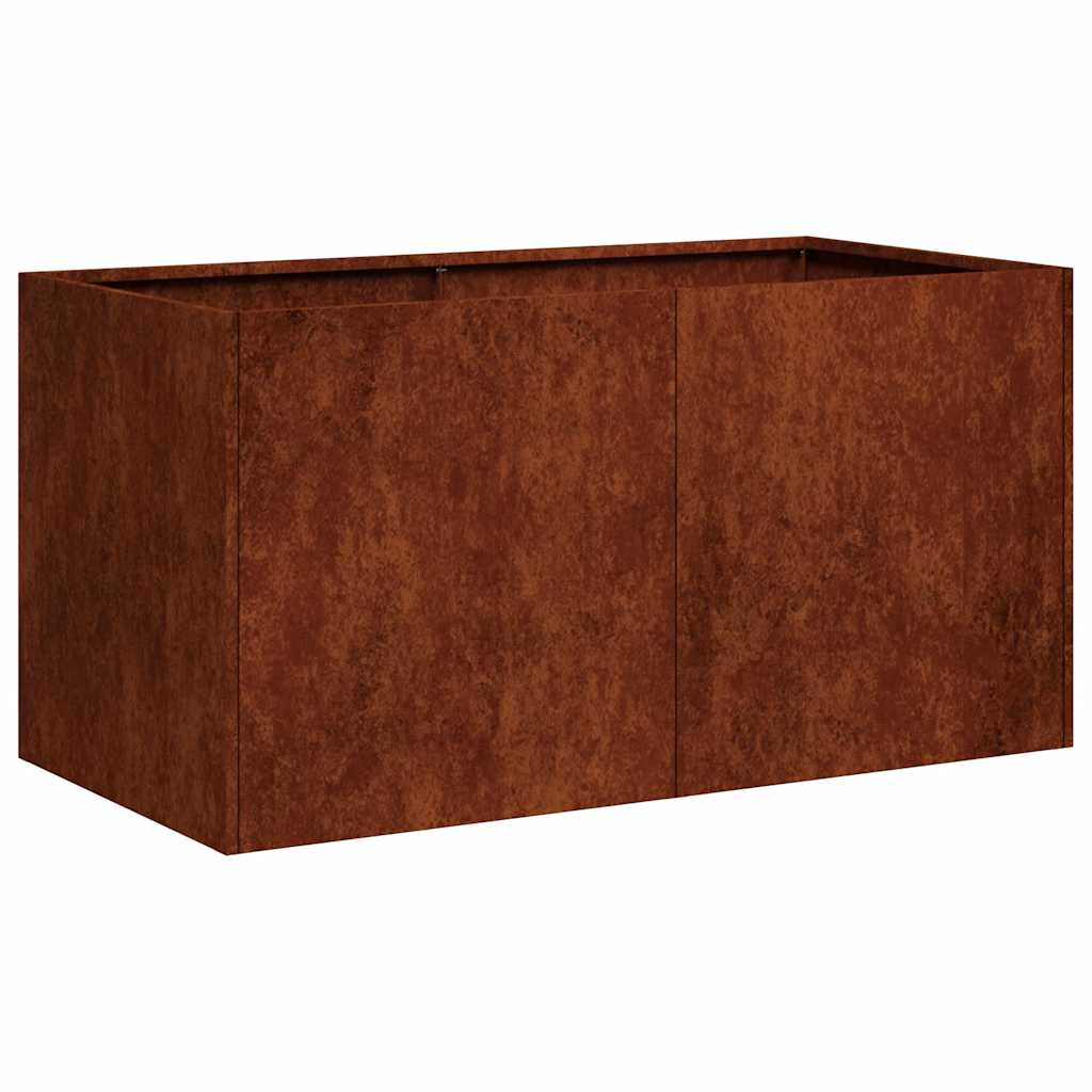 vidaXL Planter Rusty 80x40x40 cm Weathering Steel - Brown