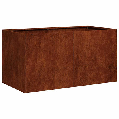 vidaXL Planter Rusty 80x40x40 cm Weathering Steel - Brown