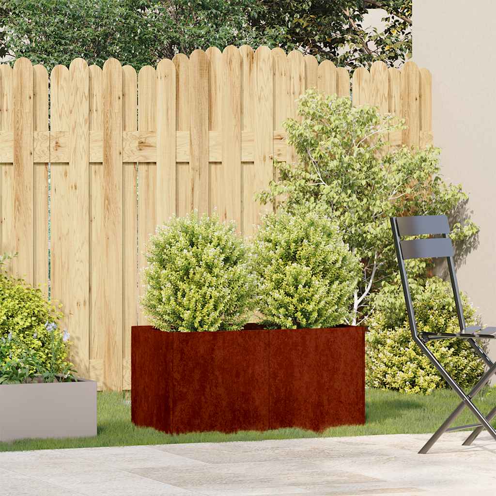 vidaXL Planter Rusty 80x40x40 cm Weathering Steel - Brown