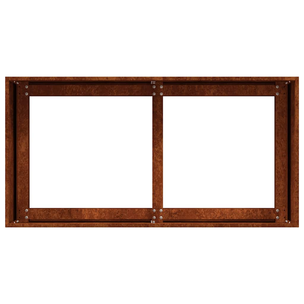 vidaXL Planter Rusty 80x40x40 cm Weathering Steel - Brown