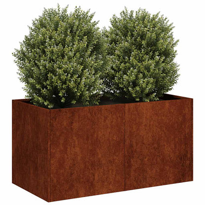 vidaXL Planter Rusty 80x40x40 cm Weathering Steel - Brown