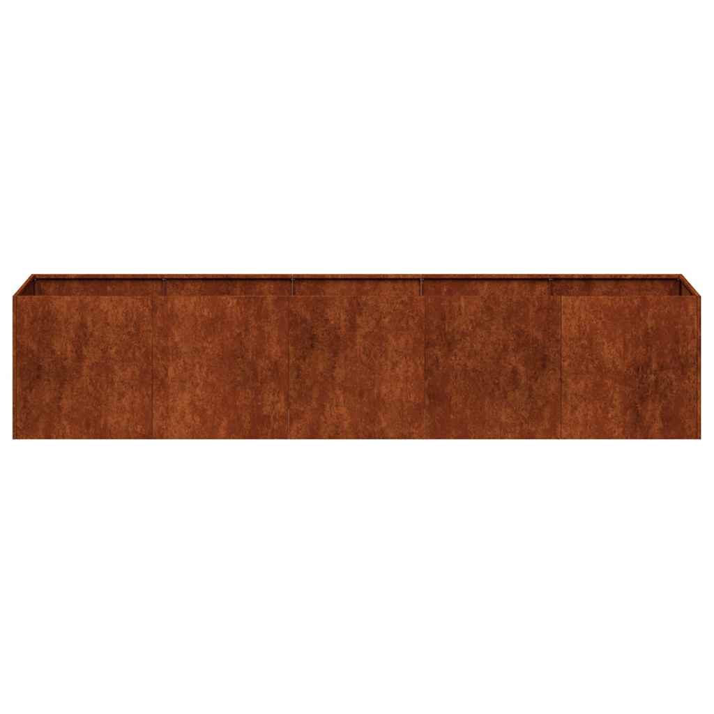 vidaXL Planter Rusty 200x40x40 cm Weathering Steel - Brown
