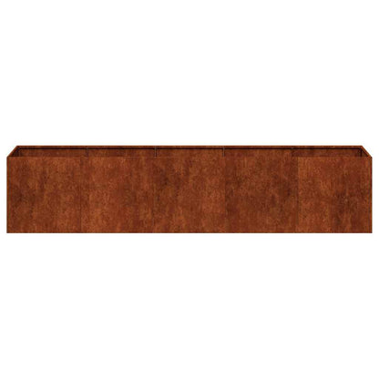 vidaXL Planter Rusty 200x40x40 cm Weathering Steel - Brown