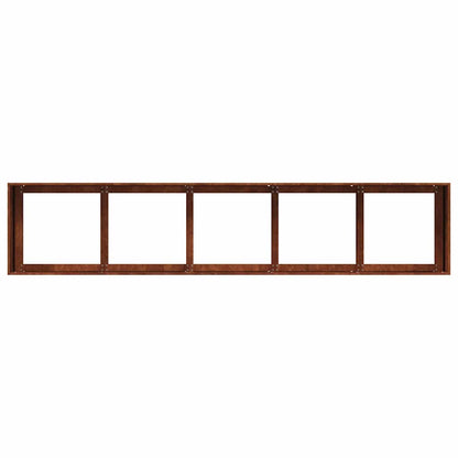 vidaXL Planter Rusty 200x40x40 cm Weathering Steel - Brown