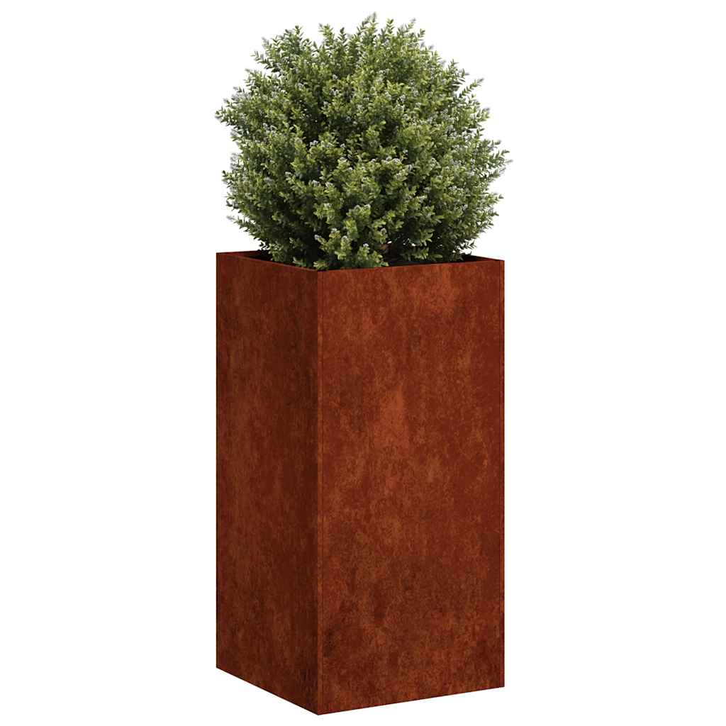 vidaXL Planter Rusty 40x40x80 cm Weathering Steel - Brown