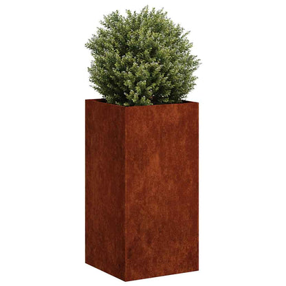 vidaXL Planter Rusty 40x40x80 cm Weathering Steel - Brown