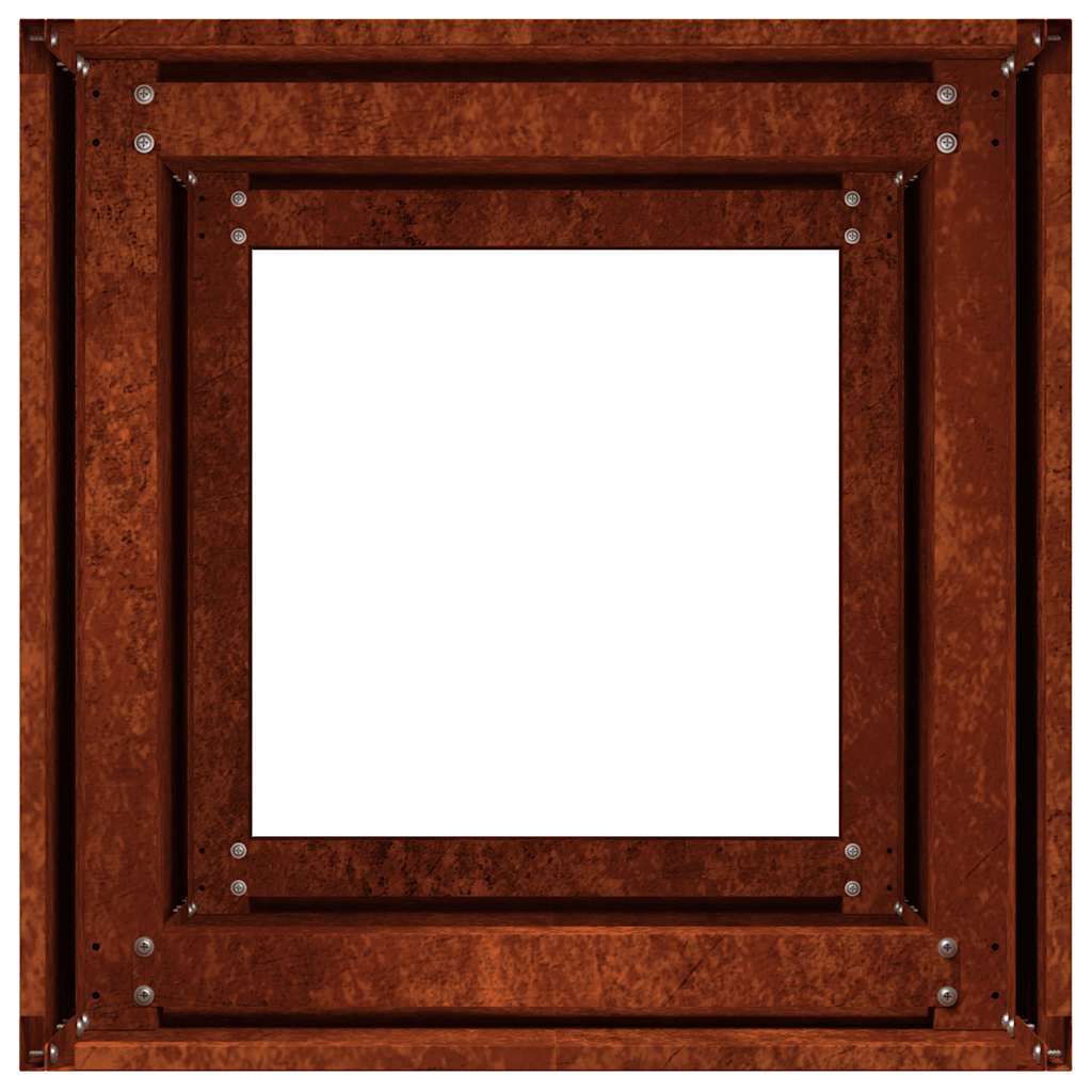 vidaXL Planter Rusty 40x40x80 cm Weathering Steel - Brown