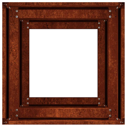 vidaXL Planter Rusty 40x40x80 cm Weathering Steel - Brown