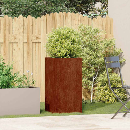 vidaXL Planter Rusty 40x40x80 cm Weathering Steel - Brown