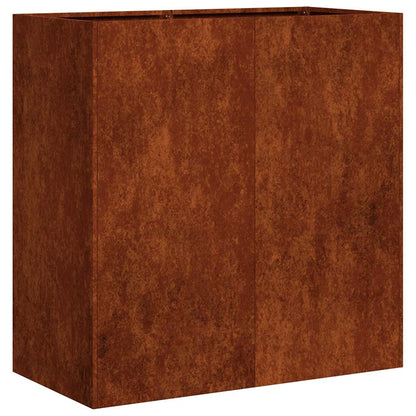 vidaXL Planter Rusty 80x40x80 cm Weathering Steel - Brown
