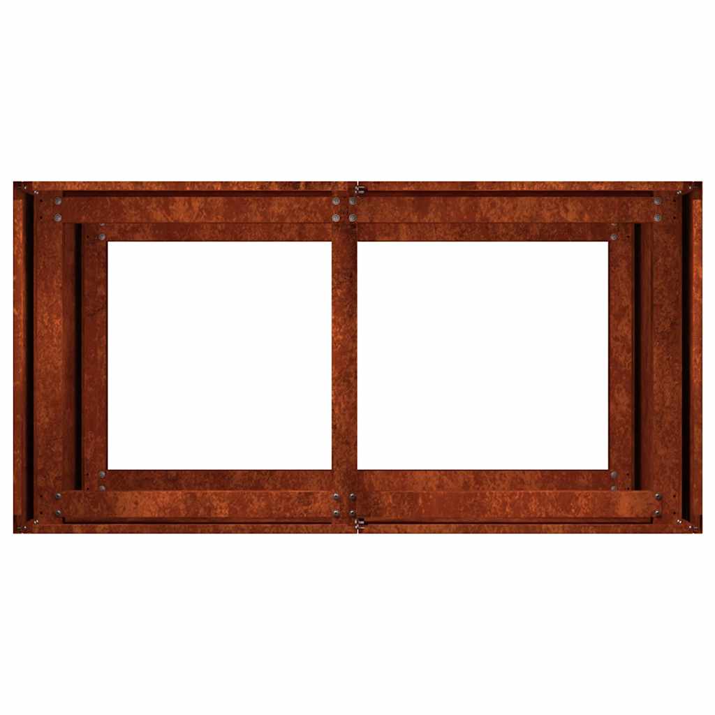 vidaXL Planter Rusty 80x40x80 cm Weathering Steel - Brown