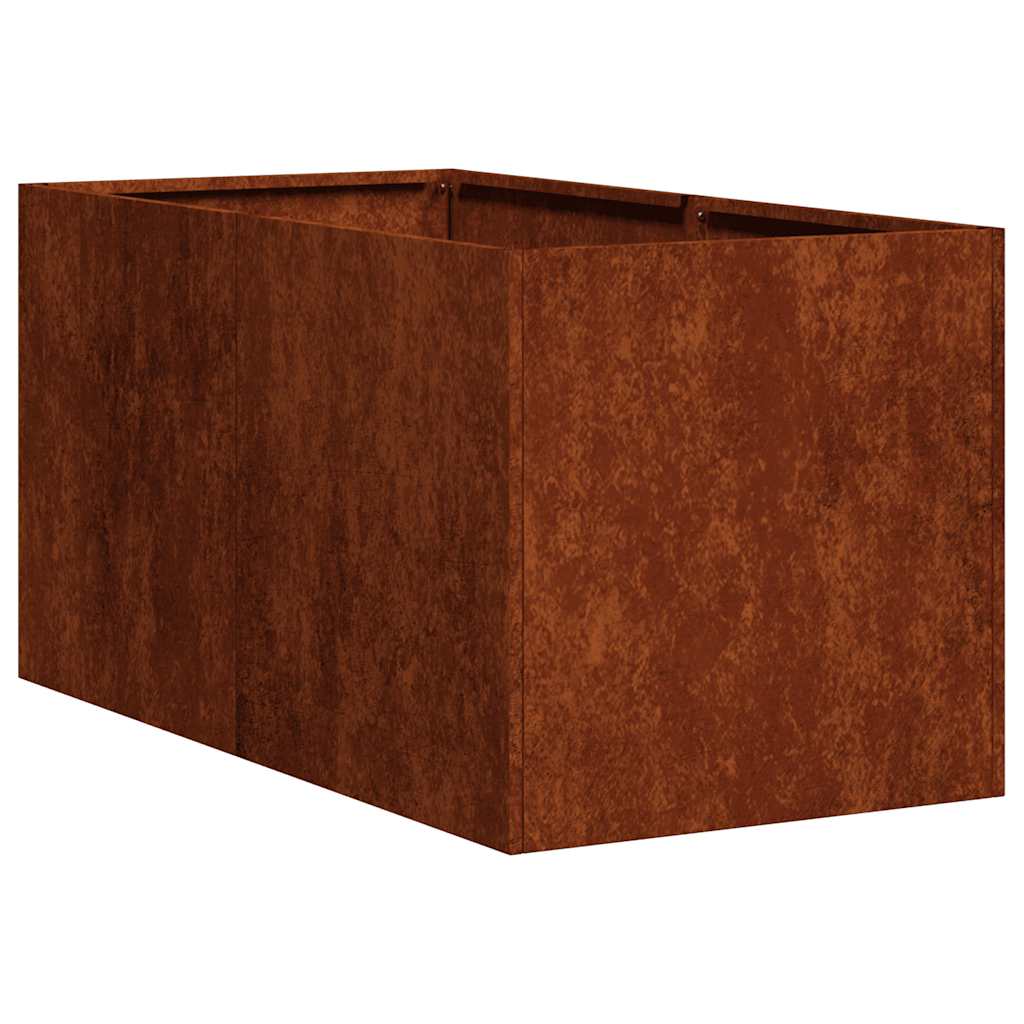vidaXL Planter Rusty 40x80x40 cm Weathering Steel - Brown