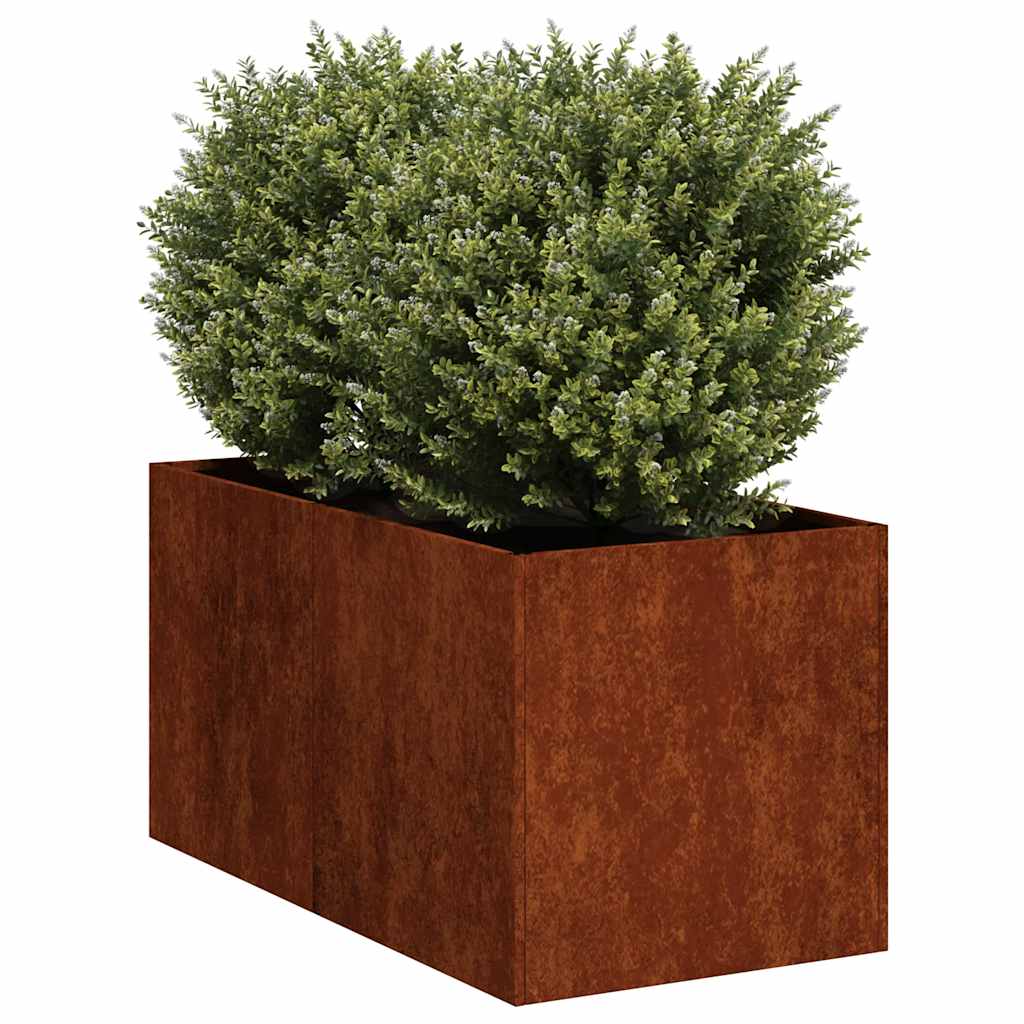 vidaXL Planter Rusty 40x80x40 cm Weathering Steel - Brown