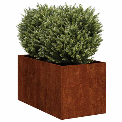 vidaXL Planter Rusty 40x80x40 cm Weathering Steel - Brown