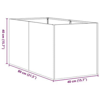 vidaXL Planter Rusty 40x80x40 cm Weathering Steel - Brown