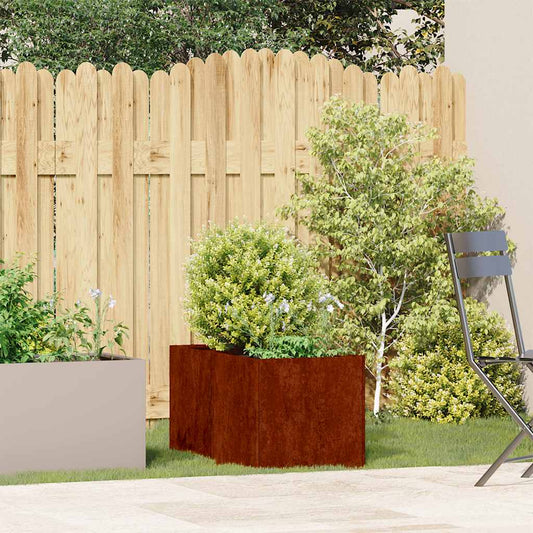 vidaXL Planter Rusty 40x80x40 cm Weathering Steel - Brown