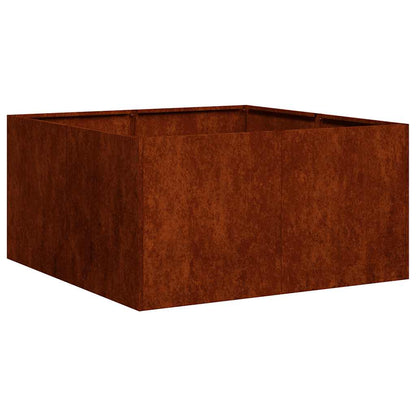 vidaXL Planter Rusty 80x80x40 cm Weathering Steel - Brown