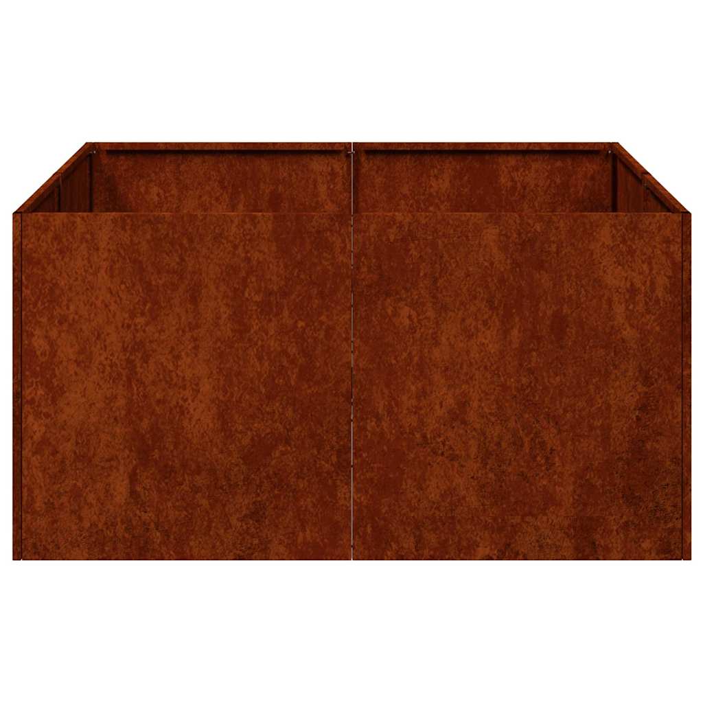 vidaXL Planter Rusty 80x80x40 cm Weathering Steel - Brown
