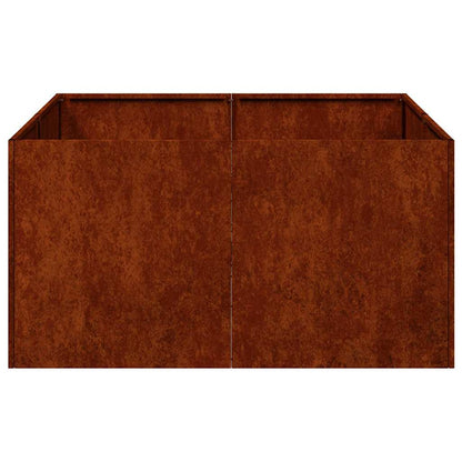vidaXL Planter Rusty 80x80x40 cm Weathering Steel - Brown