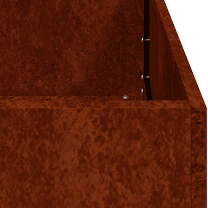 vidaXL Planter Rusty 80x80x40 cm Weathering Steel - Brown